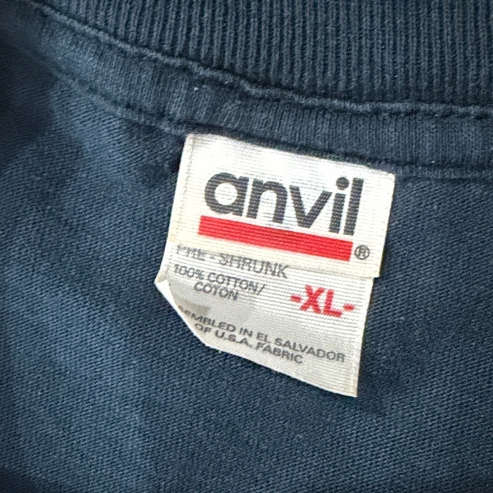 Y2K Vintage Anvil Black & Orange Punk Rock Tee Bouncing Souls Harley Style Logo - Picture 3 of 4